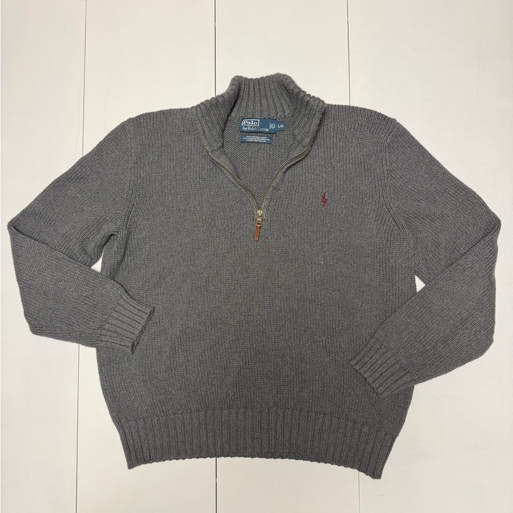 Polo Ralph Lauren Gray Zip-Up Sweater